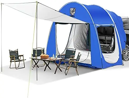 Camping Tent with Large Awning, Waterproof Car Tent, Up to 4-Person Sleeping Capacity Camping Accessories, Easy Setup for Backpa
Camping Tent with Large Awning, Waterproof Car Tent, Up to 4-Person Sleeping Capacity Camping Accessories, Easy Setup for Backpa