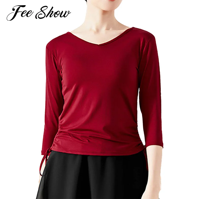 Women Yoga Shirts Clothing Sport Dance Top Sportswear Breathable Solid Color Middle Sleeves Loose Yoga Casual Top Sports Clothes
Women Yoga Shirts Clothing Sport Dance Top Sportswear Breathable Solid Color Middle Sleeves Loose Yoga Casual Top Sports Clothes