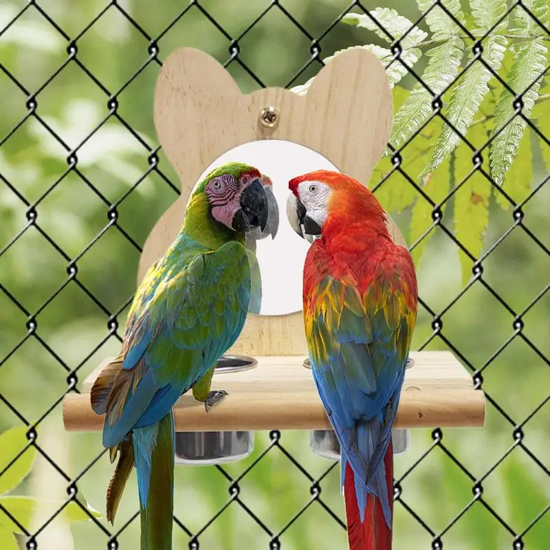 Parrot Mirror Toy Wood Stand Parrot Feeder Bird Standing Toy Mirror For Cage Food Feeder Bird Cage Perch For Parakeets Cockatiel
Parrot Mirror Toy Wood Stand Parrot Feeder Bird Standing Toy Mirror For Cage Food Feeder Bird Cage Perch For Parakeets Cockatiel