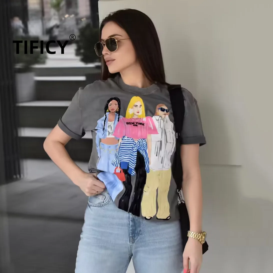 Новая женская футболка с круглым вырезом и коротким рукавом
Новая женская футболка с круглым вырезом и коротким рукавом