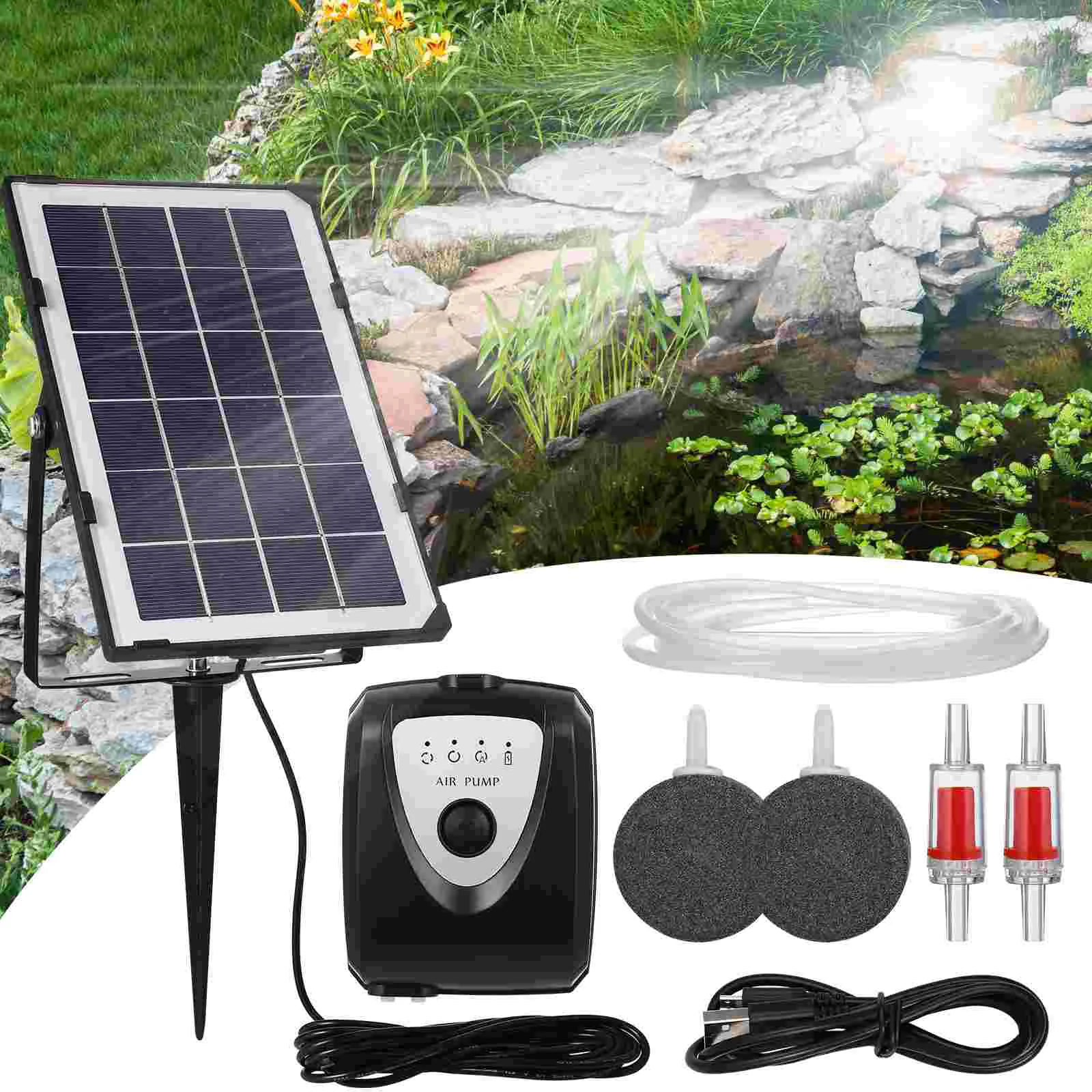 Solar Air Pump Set Portable Air Pump Fish Pond Solar Air Pump Fish Tank Kit Pump Suite Solar Air Pump Kit Fish Tanks
Solar Air Pump Set Portable Air Pump Fish Pond Solar Air Pump Fish Tank Kit Pump Suite Solar Air Pump Kit Fish Tanks