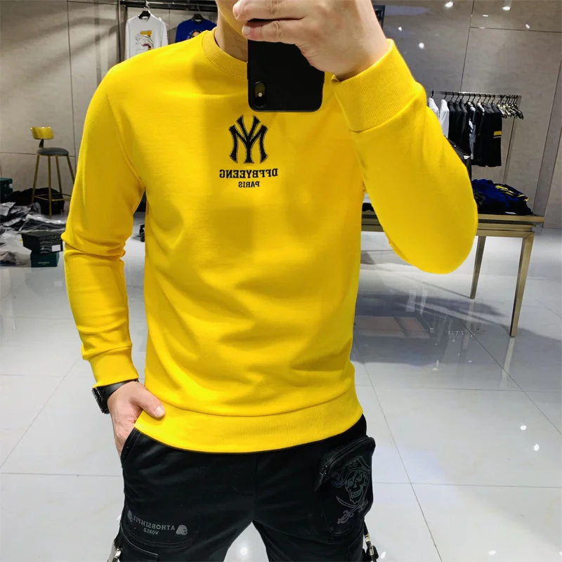 Simple Handsome Men's Hoodies Brand Embroidery 2023 New Autumn Korean Design Pullover Casual Cotton Young O-Neck Sweater
Simple Handsome Men's Hoodies Brand Embroidery 2023 New Autumn Korean Design Pullover Casual Cotton Young O-Neck Sweater