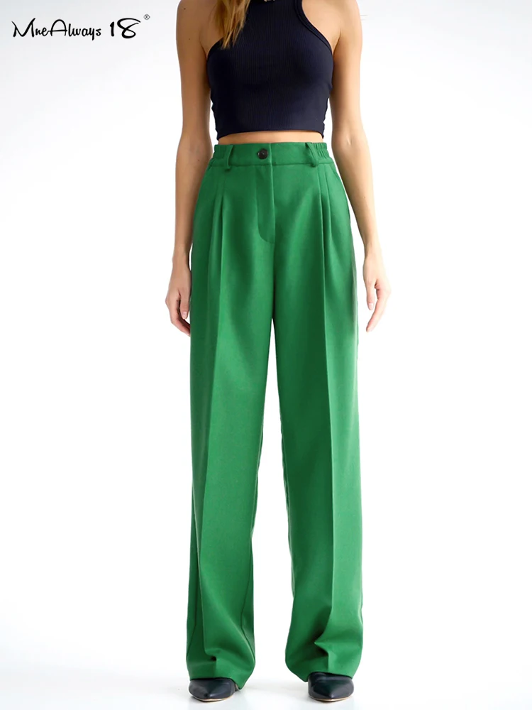 Mnealways18 Classy Pleated High Waist Pants Women Green Long Casual Wide Leg Trousers Autumn Winter 2023 Black Office Pants Lady
Mnealways18 Classy Pleated High Waist Pants Women Green Long Casual Wide Leg Trousers Autumn Winter 2023 Black Office Pants Lady
