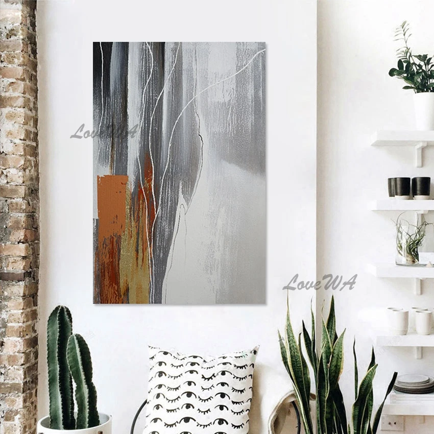 Modern Canvas Art Gray Simple Abstract Acrylic Oil Painting Unframed Wall Picture For Restaurant Dropshipping Home Decor
Modern Canvas Art Gray Simple Abstract Acrylic Oil Painting Unframed Wall Picture For Restaurant Dropshipping Home Decor
