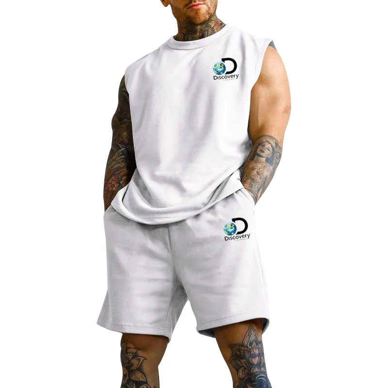 Sleeveless T-shirt men's summer jacket basketball casual sports short-sleeved shorts men's suit
Sleeveless T-shirt men's summer jacket basketball casual sports short-sleeved shorts men's suit