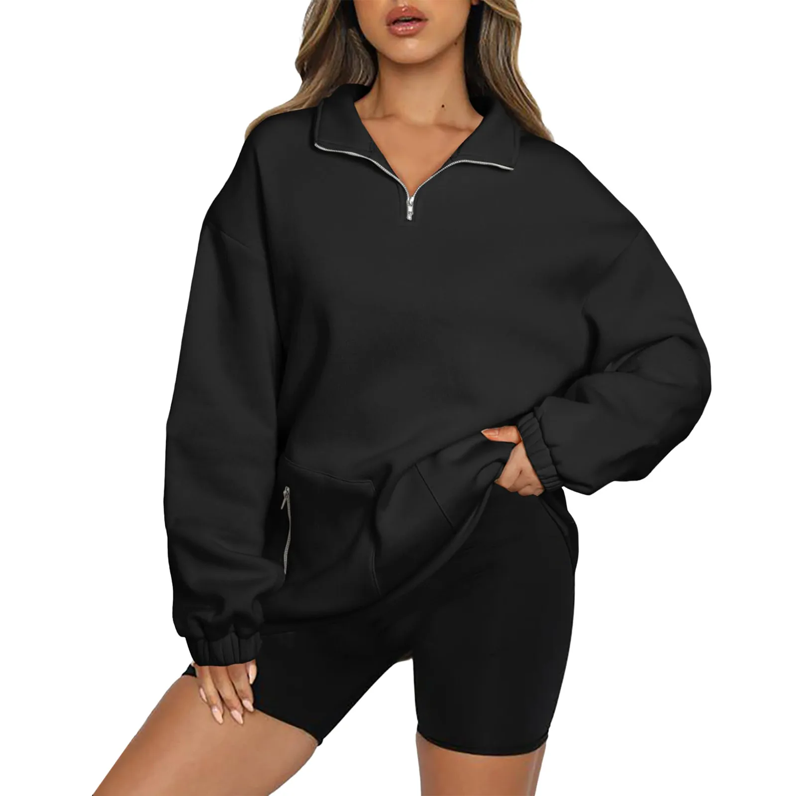 Full Zip Hoodie Women Women Quarter Zip Sweatshirt Loose Casual Drop Shoulder Long Sleeve Pullover Top With Womens Thermal Tops
Full Zip Hoodie Women Women Quarter Zip Sweatshirt Loose Casual Drop Shoulder Long Sleeve Pullover Top With Womens Thermal Tops