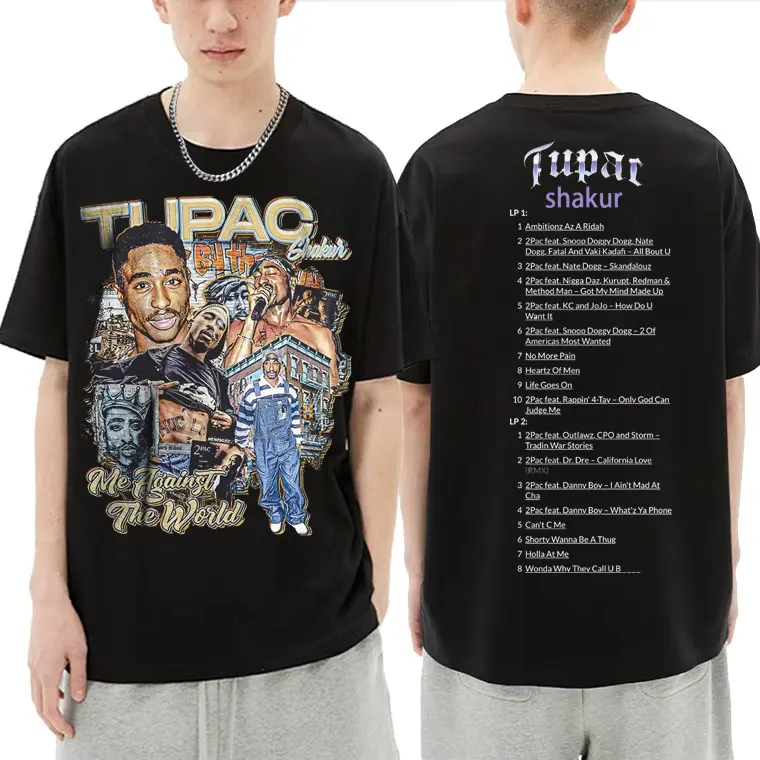 Rap Tupac 2Pac Shakur All Eyez on Me Album Lyric Oversized Graphic Print T-shirts Mens Hip Hop T Shirt Men Women Fashion Tshirt
Rap Tupac 2Pac Shakur All Eyez on Me Album Lyric Oversized Graphic Print T-shirts Mens Hip Hop T Shirt Men Women Fashion Tshirt