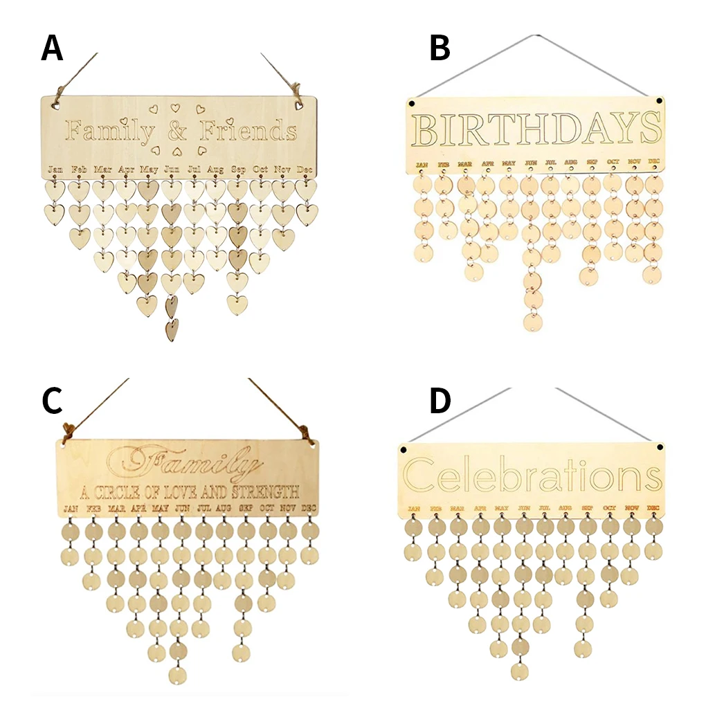 Chritsmas Birthday Special Days Reminder Board Home Hanging Decor Wooden Calendar Board Hanging Ornament New Year Decoration
Chritsmas Birthday Special Days Reminder Board Home Hanging Decor Wooden Calendar Board Hanging Ornament New Year Decoration