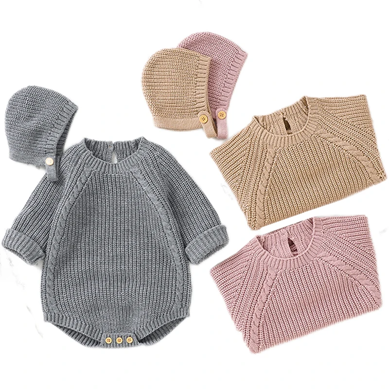 Newborn Jumpsuits Toddler Baby Girl Boys Solid Color Knitting Romper+Hat Infant Baby Jumpsuit Spring Autumn Baby Girls Clothes
Newborn Jumpsuits Toddler Baby Girl Boys Solid Color Knitting Romper+Hat Infant Baby Jumpsuit Spring Autumn Baby Girls Clothes