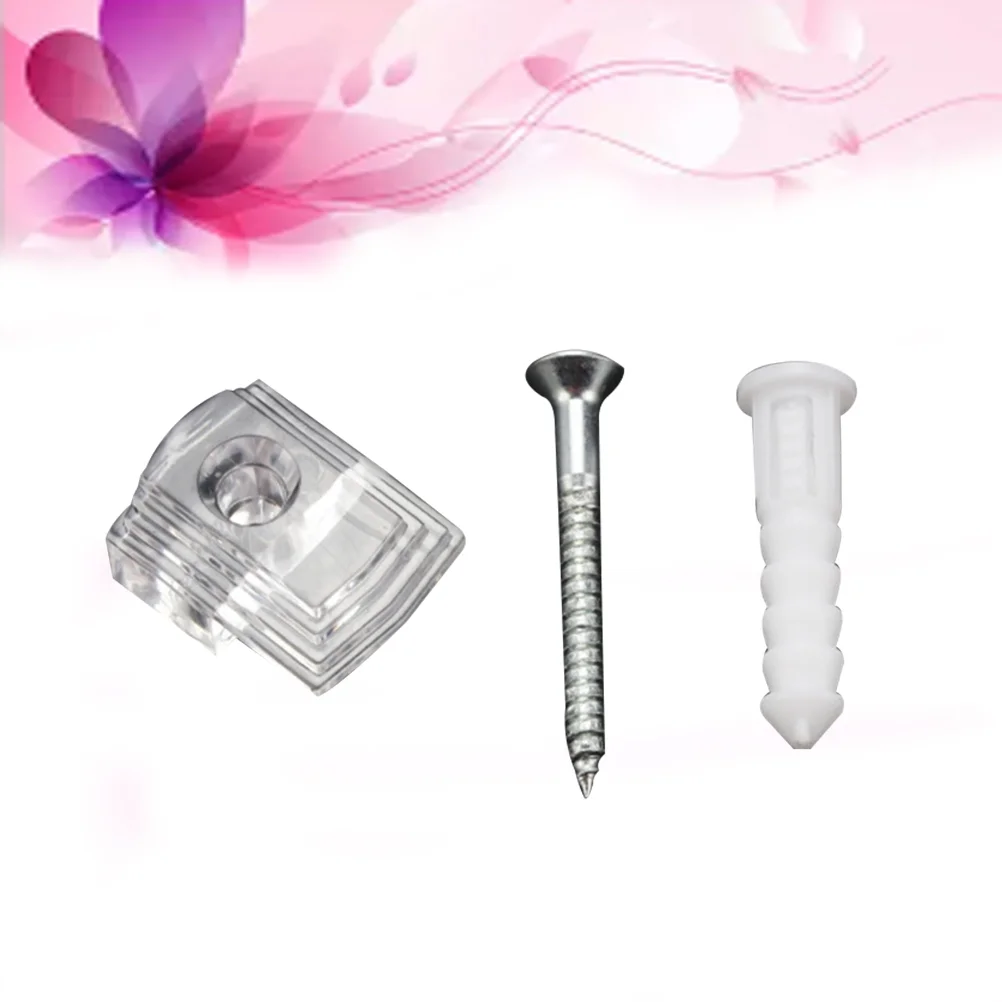 Mirror Hanging Kit Holder Clear Wall Plastic Clips Wardrobe Mounting Clip Screw Frameless
Mirror Hanging Kit Holder Clear Wall Plastic Clips Wardrobe Mounting Clip Screw Frameless