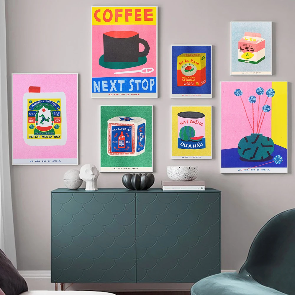 Funny Japanese Pineapple Juice Coffee Art Posters Watermelon Canned Canvas Painting Prints Nordic Wall Picture Room Home Decor
Funny Japanese Pineapple Juice Coffee Art Posters Watermelon Canned Canvas Painting Prints Nordic Wall Picture Room Home Decor