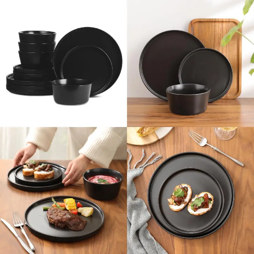 Роскошный Дизайн o Home RB, набор посуды из черной глины из 12 предметов от Laino Home-коллекция Cecile Round.
Роскошный Дизайн o Home RB, набор посуды из черной глины из 12 предметов от Laino Home-коллекция Cecile Round.