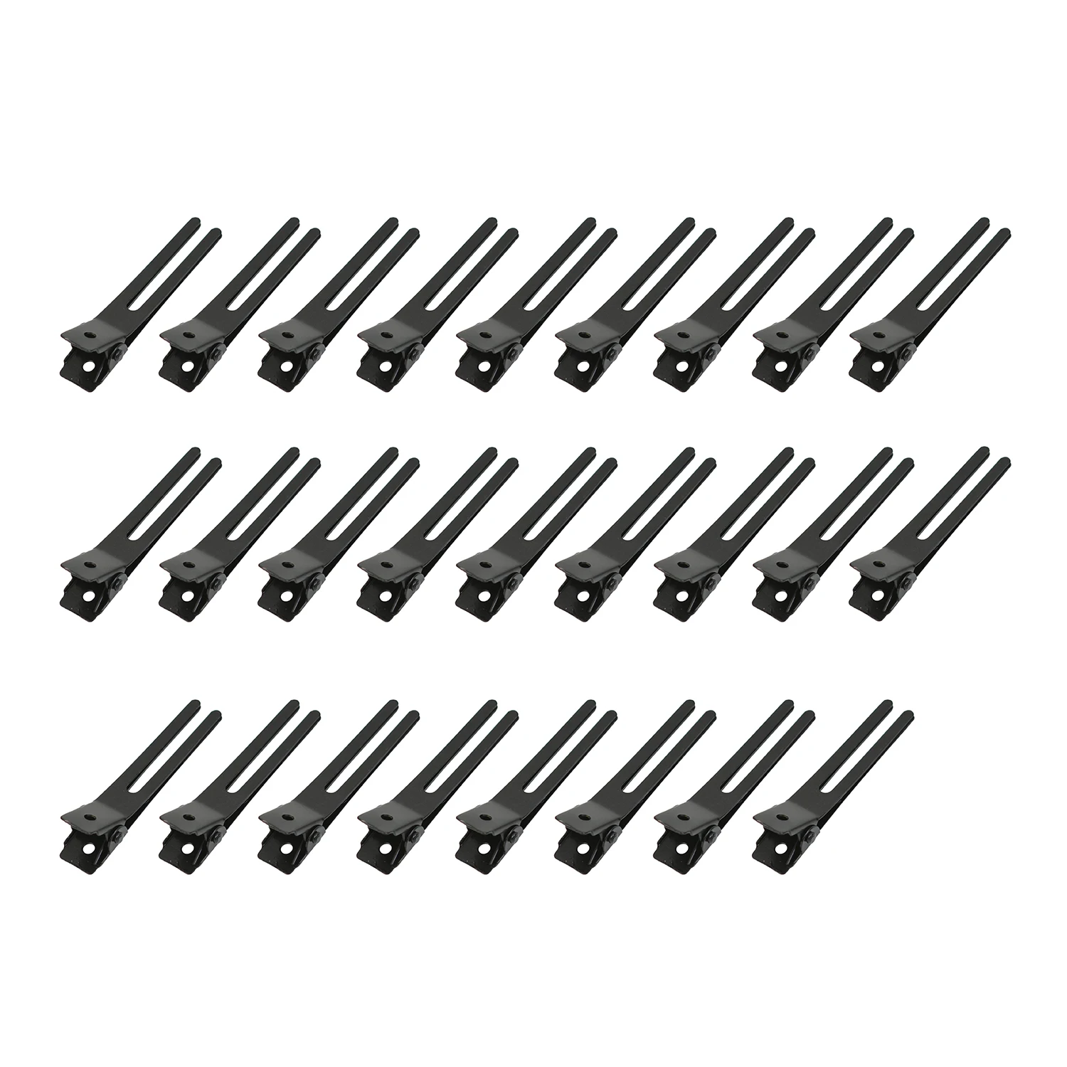 26 Pcs 1.8 Inches Hair Clips Hairdressing Double Prong Curl Clips Black Metal Alligator Styling Clips for Salon Hair Extensions
26 Pcs 1.8 Inches Hair Clips Hairdressing Double Prong Curl Clips Black Metal Alligator Styling Clips for Salon Hair Extensions