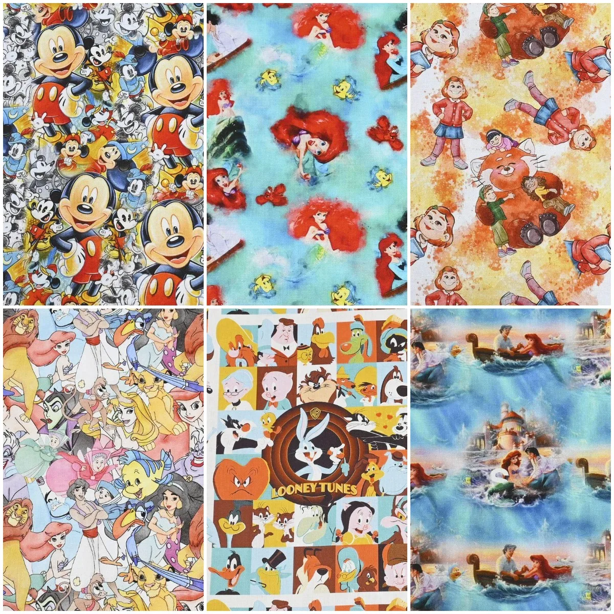 Sale Wide110cm Disney Princess Mermaid Beauty And Beast Mickey Cotton Fabric For Sewing Quilting Fabric Material DIY Handmade
Sale Wide110cm Disney Princess Mermaid Beauty And Beast Mickey Cotton Fabric For Sewing Quilting Fabric Material DIY Handmade
