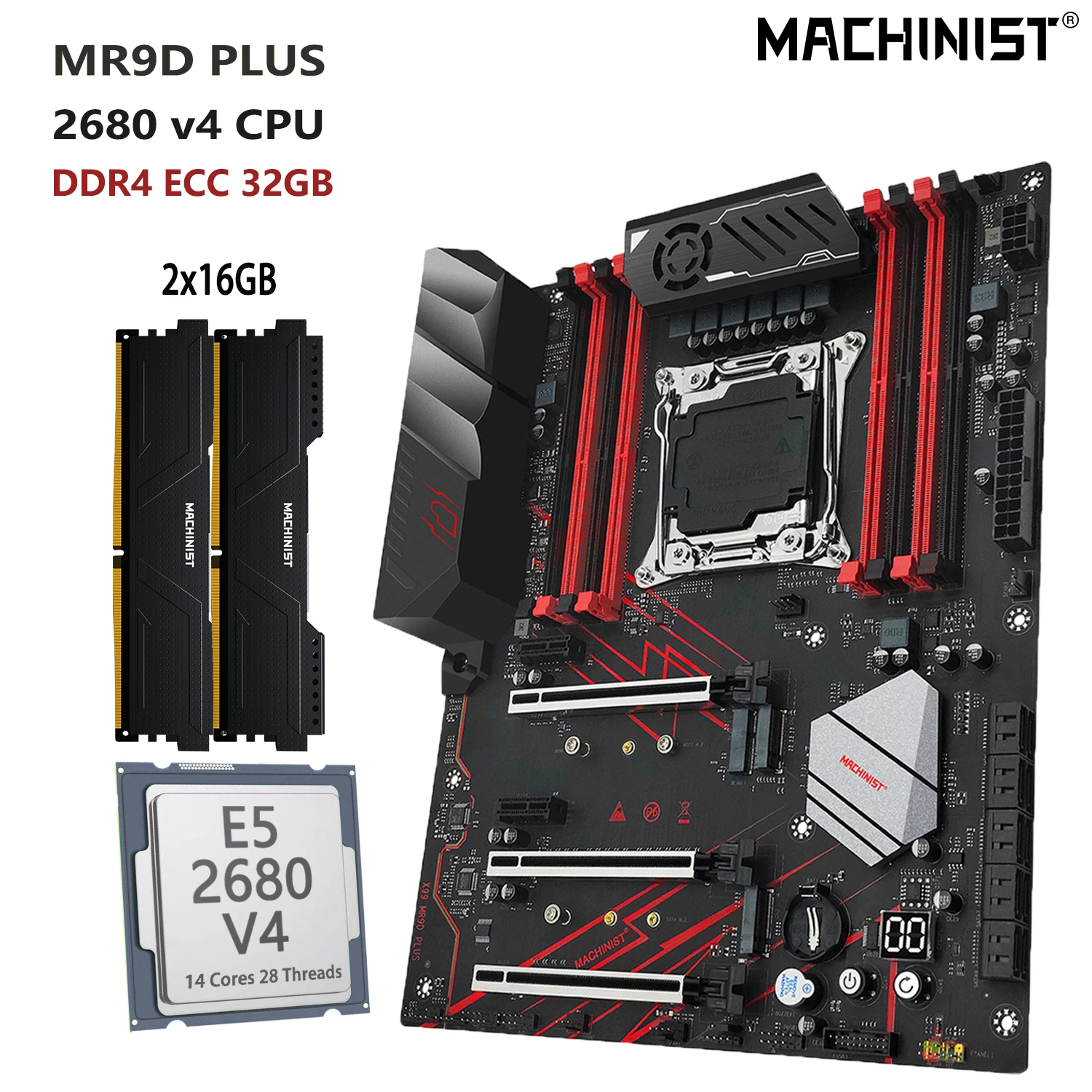 Комплект материнской платы MACHINIST MR9D X99 LGA 2011-3, Intel Xeon E5 2680 V4 CPU DDR4 ECC RAM 32 ГБ = 2X16 Гб памяти NVME M.2 ATX
Комплект материнской платы MACHINIST MR9D X99 LGA 2011-3, Intel Xeon E5 2680 V4 CPU DDR4 ECC RAM 32 ГБ = 2X16 Гб памяти NVME M.2 ATX