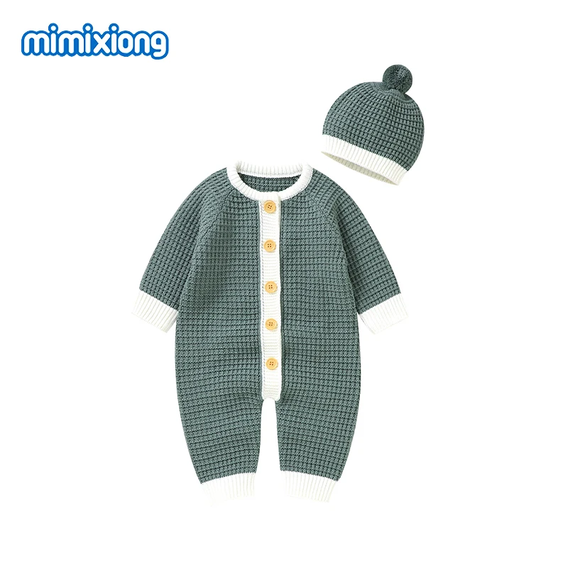 Baby Rompers Knitted Autumn Solid Sleeve Newborn Boy Girl Jumpsuits Hats Outfits Sets Winter Outwear Infant Unisex Clothes 0-18m
Baby Rompers Knitted Autumn Solid Sleeve Newborn Boy Girl Jumpsuits Hats Outfits Sets Winter Outwear Infant Unisex Clothes 0-18m