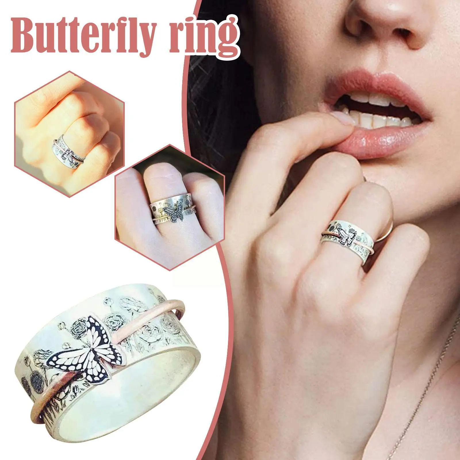 Vintage Simple Flower Rings For Women Girls Party Jewelry Adjustable G5o6 
Vintage Simple Flower Rings For Women Girls Party Jewelry Adjustable G5o6