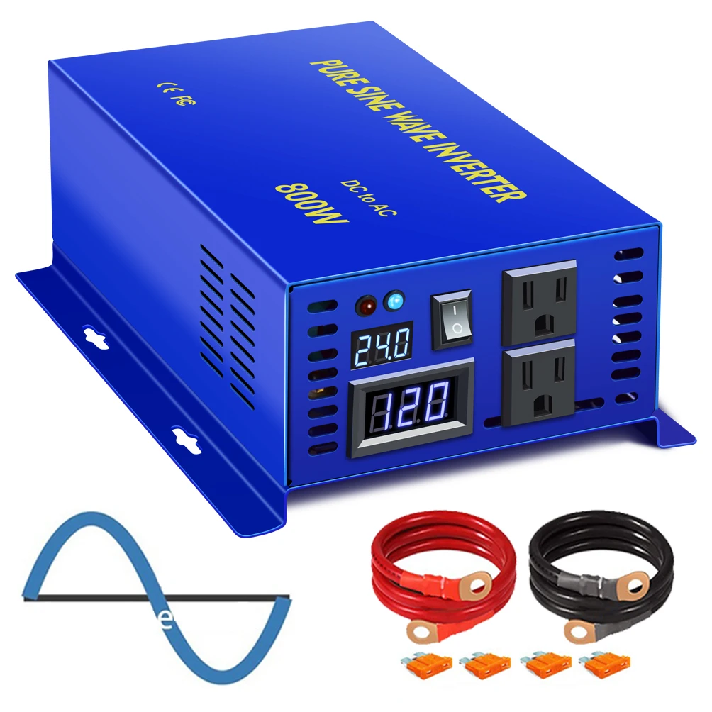 Solar Inverter 24V 220V 800W Power Inverter Pure Sine Wave Inverter 12V 48V DC to 100V 120V 230V 240V AC Converter Power Supply
Solar Inverter 24V 220V 800W Power Inverter Pure Sine Wave Inverter 12V 48V DC to 100V 120V 230V 240V AC Converter Power Supply