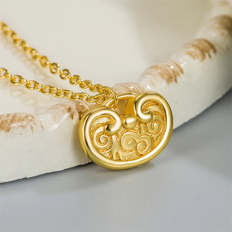 S925 Sterling Silver Pendant Necklace Ladies 24k Gold Safe lock Good Luck Lucky Necklace Jewelry Ladies Charm Jewelry gift
S925 Sterling Silver Pendant Necklace Ladies 24k Gold Safe lock Good Luck Lucky Necklace Jewelry Ladies Charm Jewelry gift