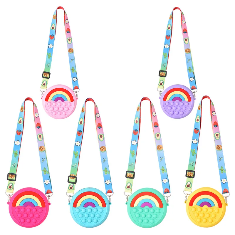 Rainbow Round Bags Pop Fidget Toys Kids Girls Pencil Cases Simple Dimple Sensory Figet Toy Bolso Antistress 2022 New Year Gift
Rainbow Round Bags Pop Fidget Toys Kids Girls Pencil Cases Simple Dimple Sensory Figet Toy Bolso Antistress 2022 New Year Gift
