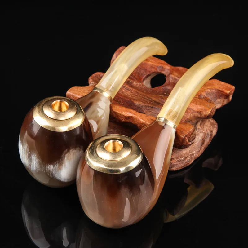 Natural horn pipe dual-purpose bent cigarette holder washable portable man's real horn pipe
Natural horn pipe dual-purpose bent cigarette holder washable portable man's real horn pipe