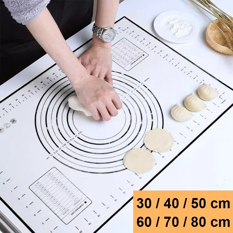 Large Size Silicone Kneading Pad Non-Stick Surface Rolling Dough Mat With Scale Kitchen Cooking Pastry Sheet Oven Liner Bakeware
Large Size Silicone Kneading Pad Non-Stick Surface Rolling Dough Mat With Scale Kitchen Cooking Pastry Sheet Oven Liner Bakeware