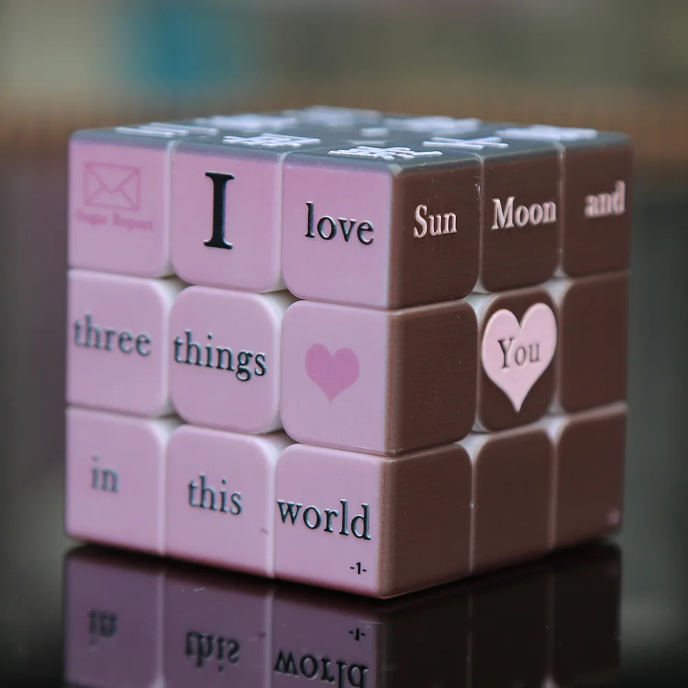 

3x3x3 Magic Puzzle Cube Confession Love Cube Valentine's Day Gift Magic Cube Rubik Fidget Toys Cubo De Rubik Rubicks 3x3