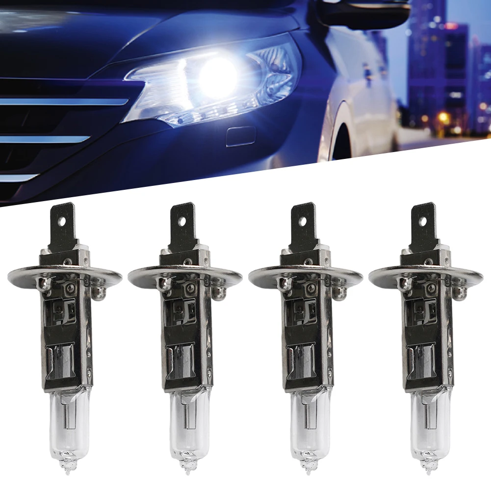 4Pcs H1 Halogen Headlight White Light Lamp High/Low Beam 12V 6000K Bulb 55W Automobiles Headlight Bulbs
4Pcs H1 Halogen Headlight White Light Lamp High/Low Beam 12V 6000K Bulb 55W Automobiles Headlight Bulbs