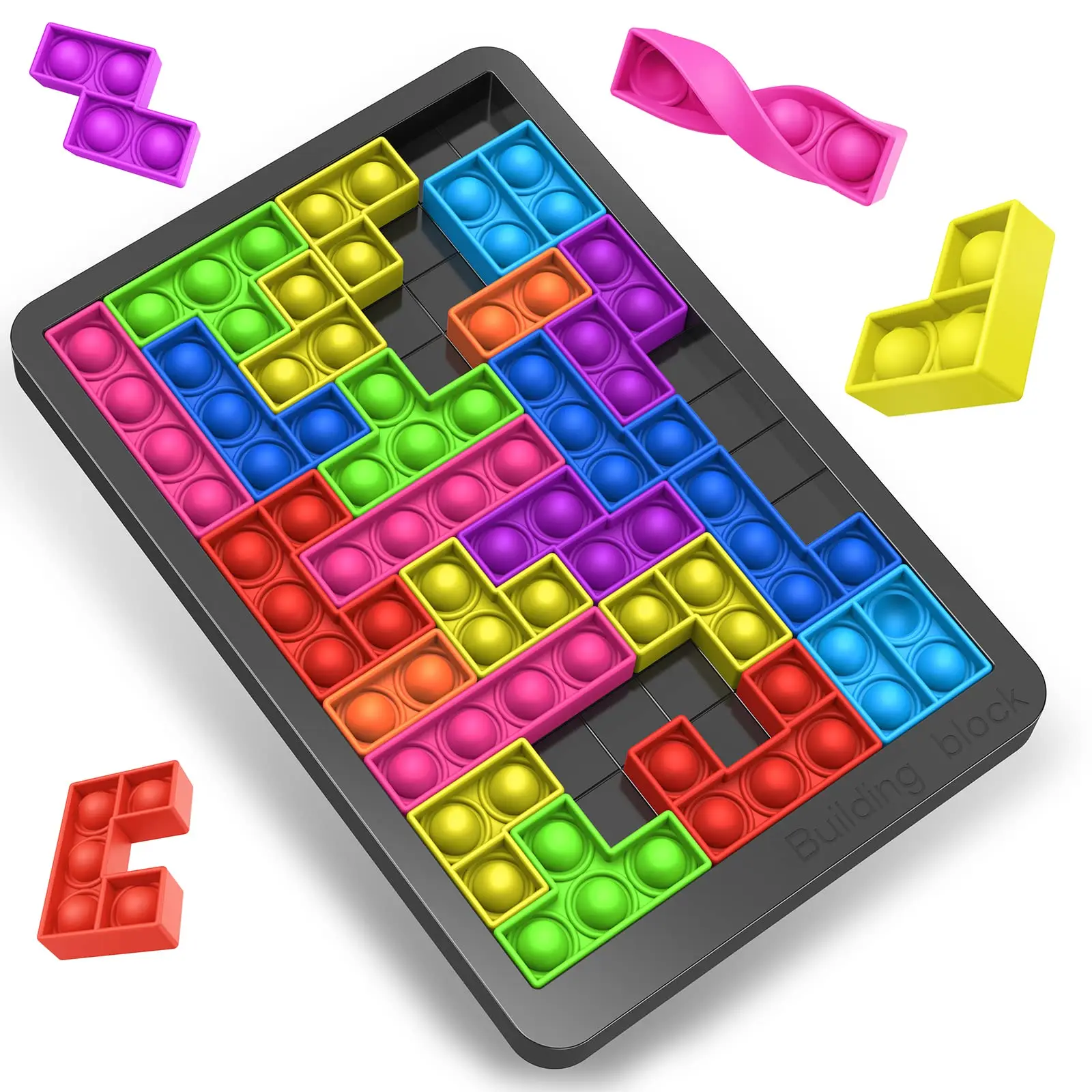 27pcs Tetris Jigsaw Puzzle Pops Fidget Its toys Anti-stress Popet Push Bubble Sensory Toy puzzle board educational toy for child
27pcs Tetris Jigsaw Puzzle Pops Fidget Its toys Anti-stress Popet Push Bubble Sensory Toy puzzle board educational toy for child