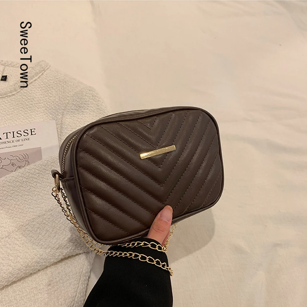 Sweetown Rhombus Shoulder Chain Small Square Bag Women Messenger Bag Ladies Crossbody SHoulder Bag Metal Chian Handbag
Sweetown Rhombus Shoulder Chain Small Square Bag Women Messenger Bag Ladies Crossbody SHoulder Bag Metal Chian Handbag