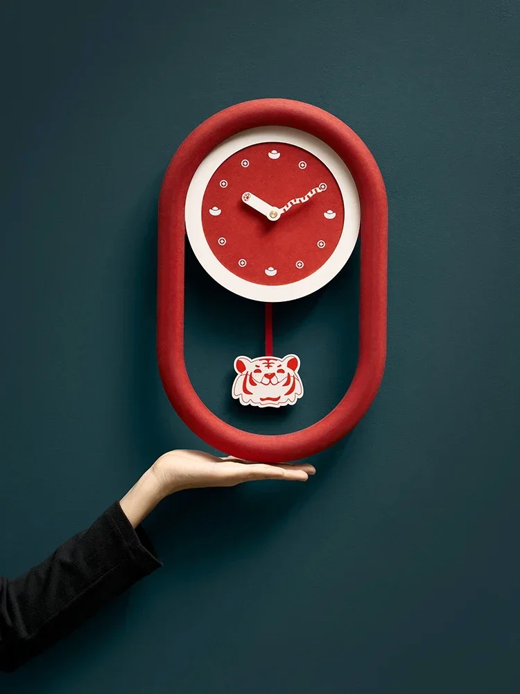 2023 Tiger New Year Clock Watch Wall Clock Living Room Personality Creative Net Red Background Wall Decoration Art Home
2023 Tiger New Year Clock Watch Wall Clock Living Room Personality Creative Net Red Background Wall Decoration Art Home