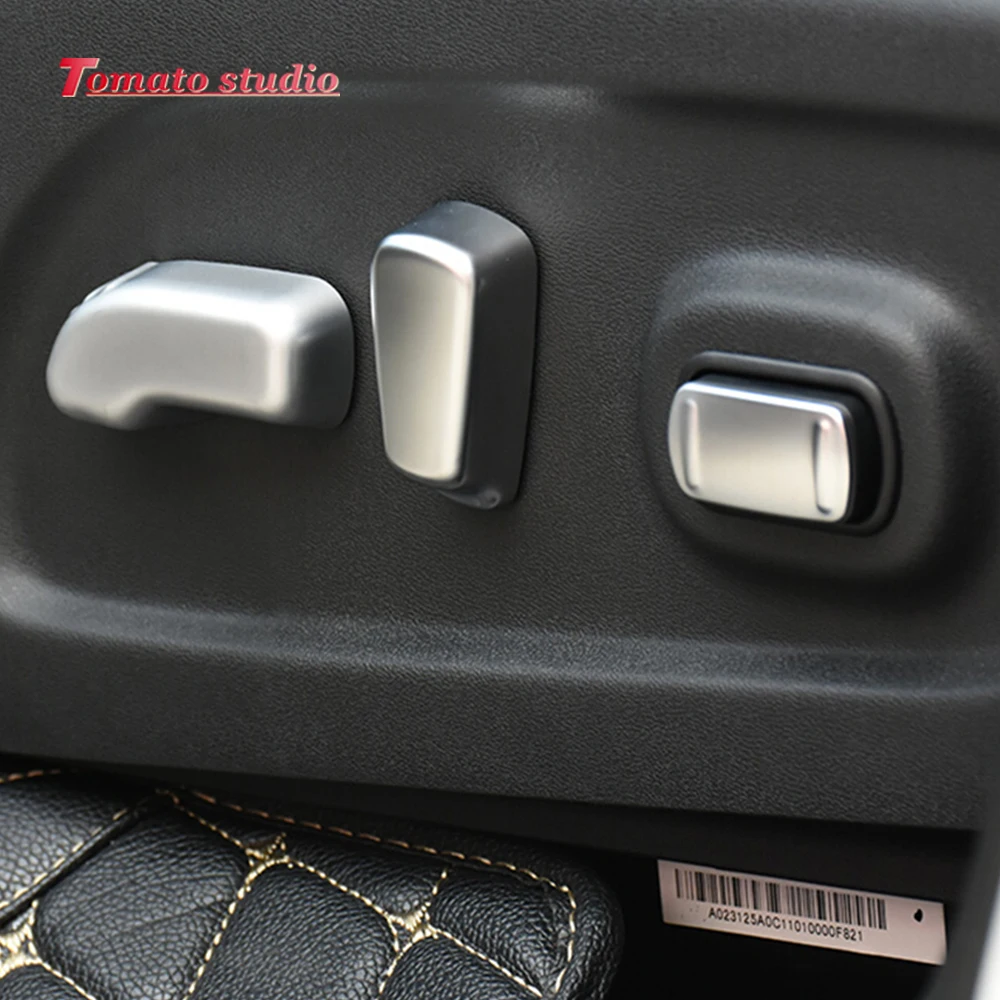 

For Subaru Legacy 2016-2020 Accessories ABS Carbon fiber/Matte Car seat adjustment knob button switch cover trim Styling 5pcs