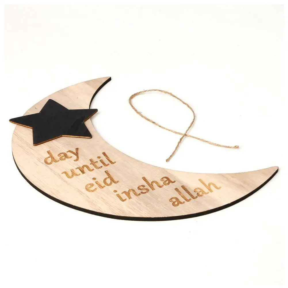 1pc Eid Mubarak Wooden Moon Shape Hanging Ornaments Wood Pendant For Home Muslim Ramadan Kareem Decorations Eid Al-Adha Crafts
1pc Eid Mubarak Wooden Moon Shape Hanging Ornaments Wood Pendant For Home Muslim Ramadan Kareem Decorations Eid Al-Adha Crafts