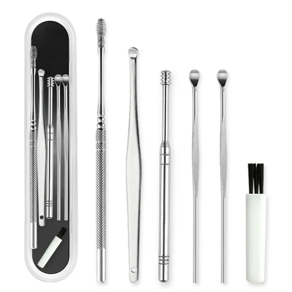 6PCS/SET Ear Wax Pickers Stainless Steel Earpick Wax Remover Curette Ear Pick Cleaner Ear Cleaner Spoon Care Ear Clean Tool
6PCS/SET Ear Wax Pickers Stainless Steel Earpick Wax Remover Curette Ear Pick Cleaner Ear Cleaner Spoon Care Ear Clean Tool