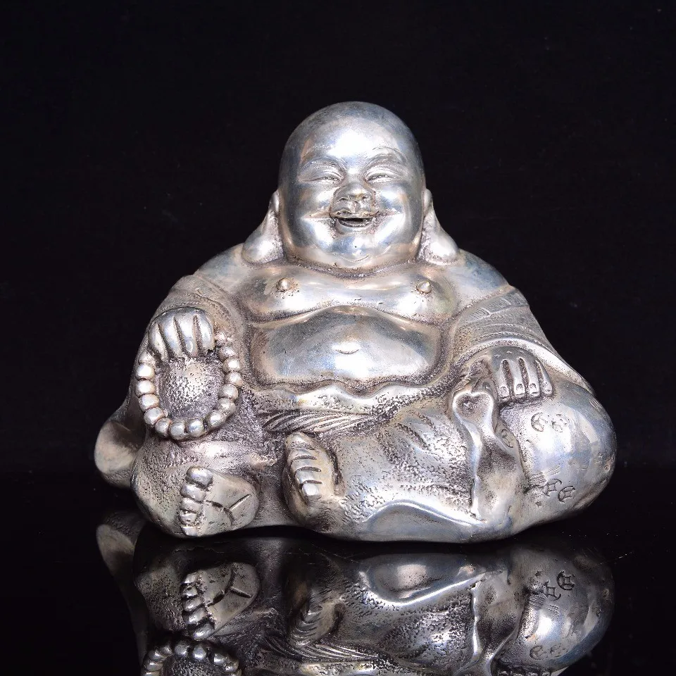Silver Plated White Copper Maitreya Laughing Buddha Ornament Home Decoration Accessories For Living Room Feng Shui Home Decor
Silver Plated White Copper Maitreya Laughing Buddha Ornament Home Decoration Accessories For Living Room Feng Shui Home Decor