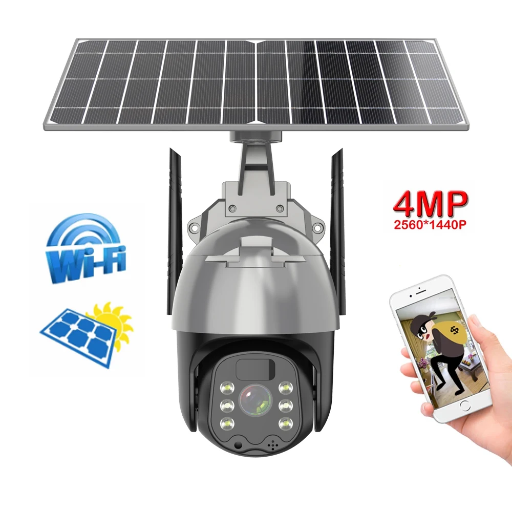 IMPORX 1080P 4MP 4MM Lens 2.5Inch Starlight WiFi PTZ Solar Battery Camera Built-in MIC and Speaker Support Two Way Audio SD Card
IMPORX 1080P 4MP 4MM Lens 2.5Inch Starlight WiFi PTZ Solar Battery Camera Built-in MIC and Speaker Support Two Way Audio SD Card