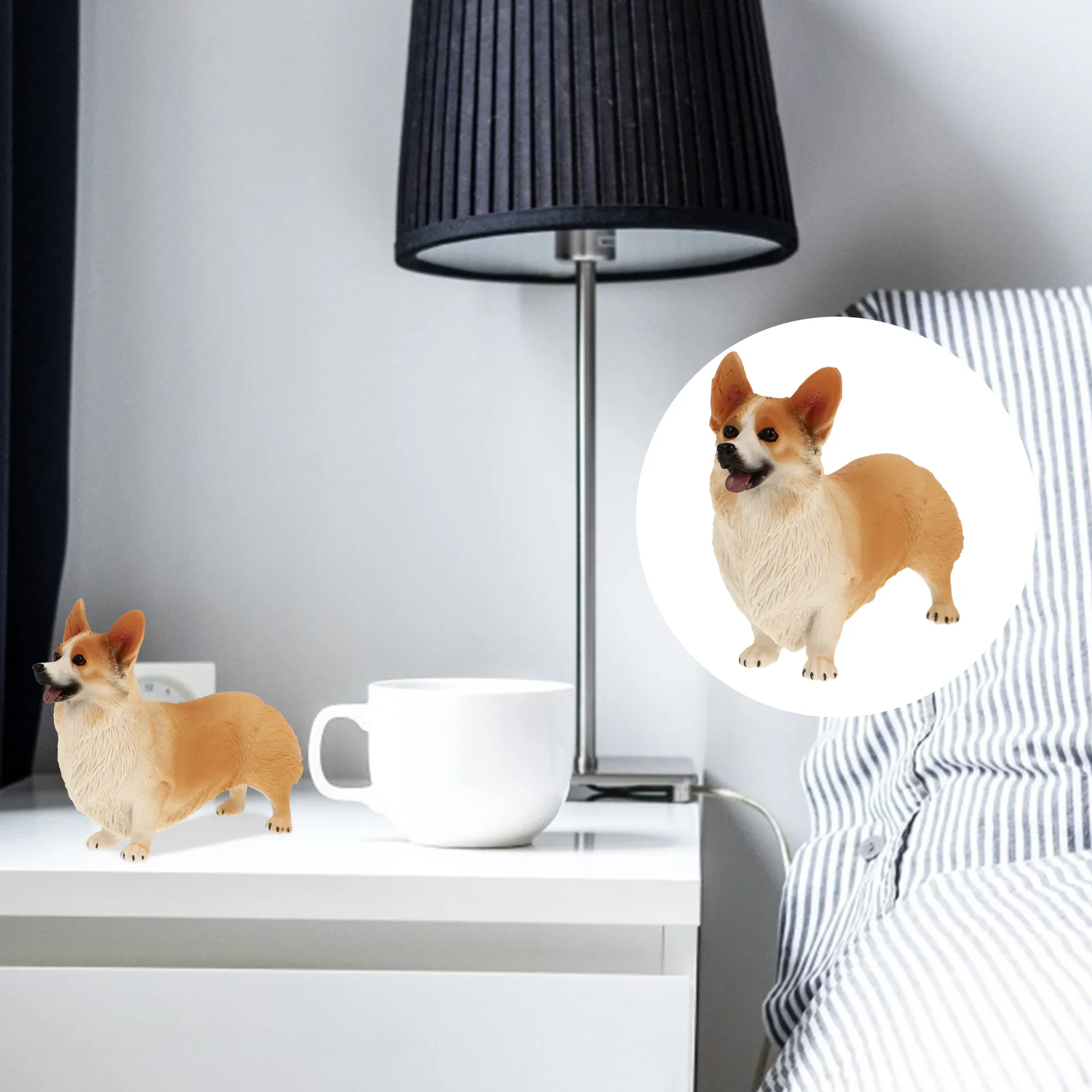 1pc Simulation Dog Figurine Corgi Pet Ornament Static Solid Animal Model Desktop Decoration (Standing Corgi)
1pc Simulation Dog Figurine Corgi Pet Ornament Static Solid Animal Model Desktop Decoration (Standing Corgi)