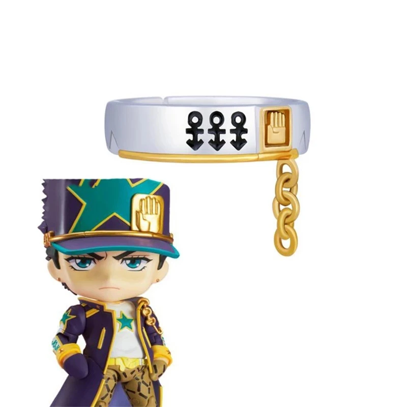 Manga Jojos Bizarre Adventure Rings Kujo Jotaro Badge Cosplay Finger Ring Jewelry Masquerade Gift Props for Anime Fans NEW
Manga Jojos Bizarre Adventure Rings Kujo Jotaro Badge Cosplay Finger Ring Jewelry Masquerade Gift Props for Anime Fans NEW