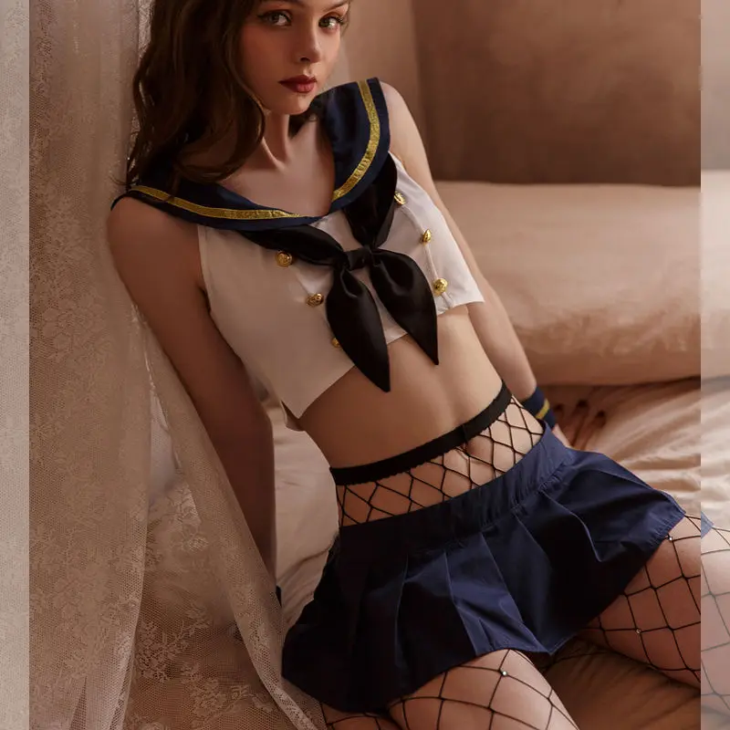 Woman School Uniforms Sexy Collage Student Sailor Party Cosplay Costume Japanese Short Sleeve JK Suit Girls Pleated Skirt
Woman School Uniforms Sexy Collage Student Sailor Party Cosplay Costume Japanese Short Sleeve JK Suit Girls Pleated Skirt