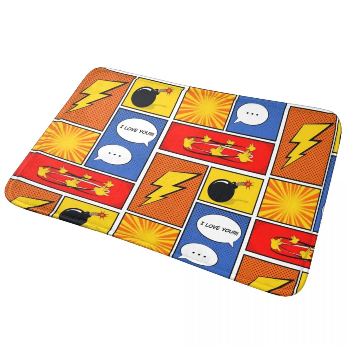 Pop Art Comic Strip Doormat Anti-skid Super Absorbent Bath Mats Home Entrance Rugs Kitchen Bedroom Carpet Outdoor Footpad
Pop Art Comic Strip Doormat Anti-skid Super Absorbent Bath Mats Home Entrance Rugs Kitchen Bedroom Carpet Outdoor Footpad