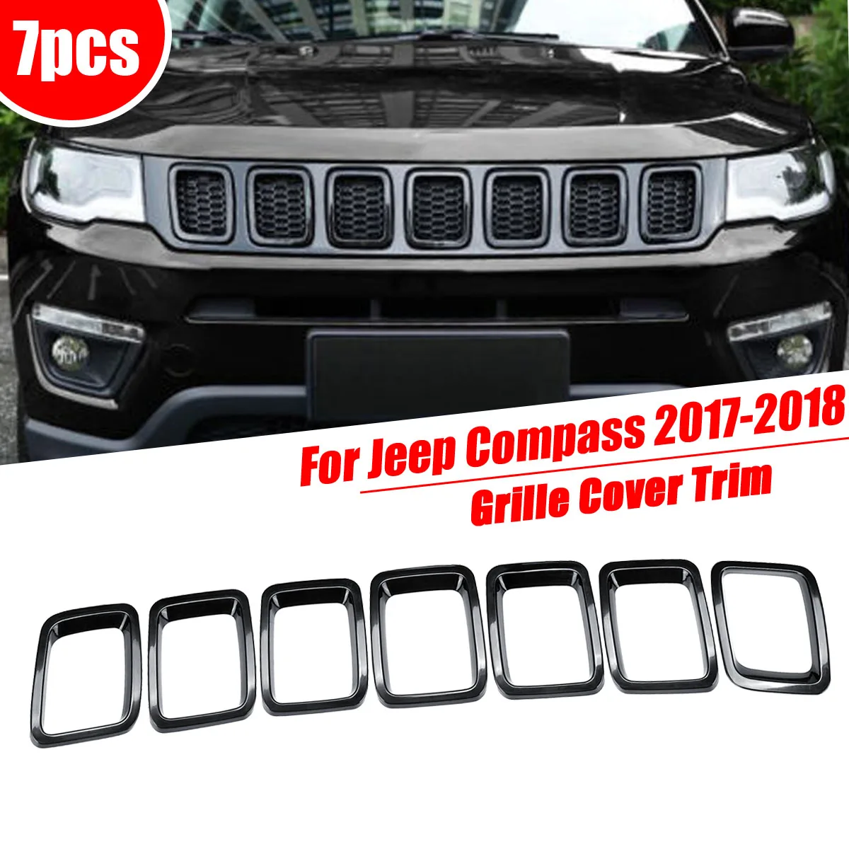 Передняя решетка для Jeep Compass 2017 2018, хромированная решетка из АБС-пластика, отделка, передняя решетка для автомобиля, Стайлинг автомобиля
Передняя решетка для Jeep Compass 2017 2018, хромированная решетка из АБС-пластика, отделка, передняя решетка для автомобиля, Стайлинг автомобиля