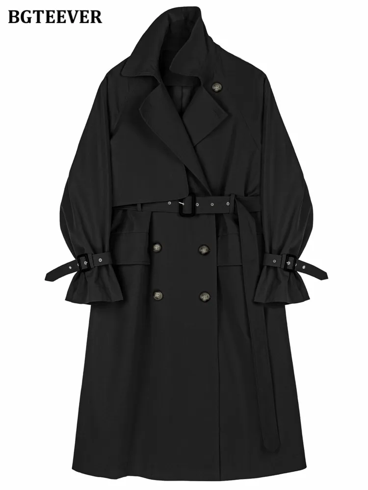 BGTEEVER Vintage Ladies Windbreaker Spring Turn-down Collar Long Sleeve Belted Double Breasted Loose Female Trench Coats 2022
BGTEEVER Vintage Ladies Windbreaker Spring Turn-down Collar Long Sleeve Belted Double Breasted Loose Female Trench Coats 2022