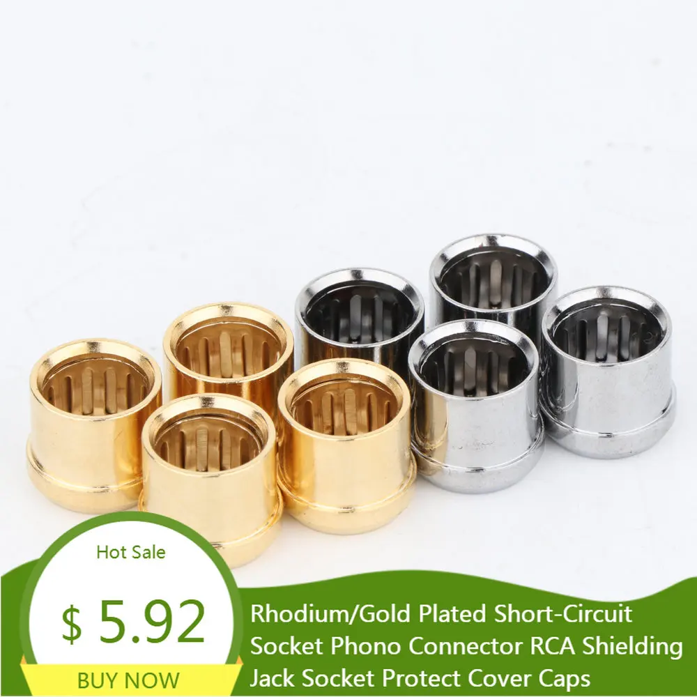 Rhodium Gold Plated RCA Cap Plug Short-Circuit Socket Phono Connector RCA Shielding jack socket protect cover caps
Rhodium Gold Plated RCA Cap Plug Short-Circuit Socket Phono Connector RCA Shielding jack socket protect cover caps