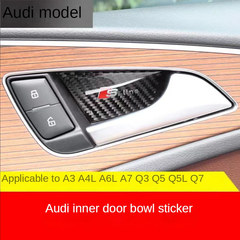 For Audi A3A4LA6LA7Q3Q5Q5LQ7 Inner Door Bowl Modified True Carbon Fiber Patch Interior Decoration Inner Door Handle Car Sticker
For Audi A3A4LA6LA7Q3Q5Q5LQ7 Inner Door Bowl Modified True Carbon Fiber Patch Interior Decoration Inner Door Handle Car Sticker