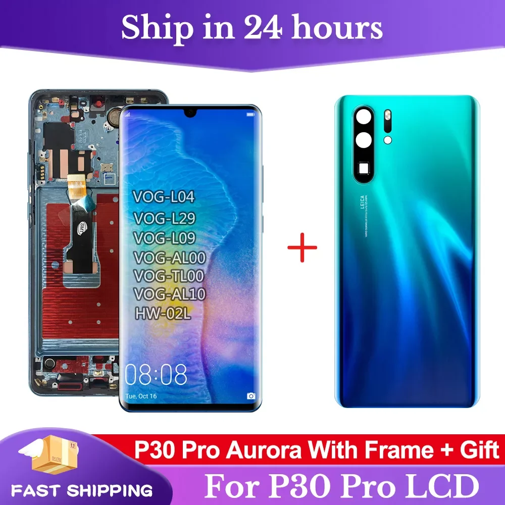 6,47 "Оригинальный ЖК-дисплей для P30 Pro, цифровой преобразователь сенсорного экрана для VOG-L29 VOG-L04, ЖК-дисплей с крышкой аккумулятора 
6,47 "Оригинальный ЖК-дисплей для P30 Pro, цифровой преобразователь сенсорного экрана для VOG-L29 VOG-L04, ЖК-дисплей с крышкой аккумулятора