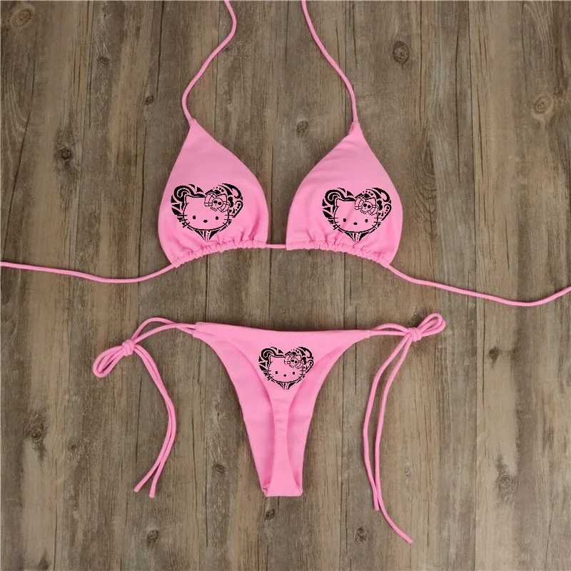 2 шт. бикини Hello Kitty аниме Kuromi Y2K сексуальный купальник для девушек с подвесным воротником Женский Регулируемый купальник бюстгальтер жилет женский костюм
2 шт. бикини Hello Kitty аниме Kuromi Y2K сексуальный купальник для девушек с подвесным воротником Женский Регулируемый купальник бюстгальтер жилет женский костюм