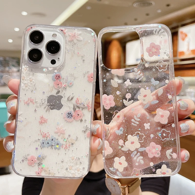 Shining Glitter Star Flowers Case For Iphone 13 12 11 Pro XS Max Mini X XR 7 8 Plus SE2020 Ultra-thin Transparent Soft Tpu Cover
Shining Glitter Star Flowers Case For Iphone 13 12 11 Pro XS Max Mini X XR 7 8 Plus SE2020 Ultra-thin Transparent Soft Tpu Cover
