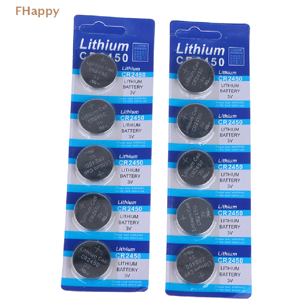 

2/5Pcs CR2450 CR 2450 3V Lithium Battery DL2450 BR2450 LM2450 For Toy Car Key Remote Control Watch LED Light Button Coin Cells