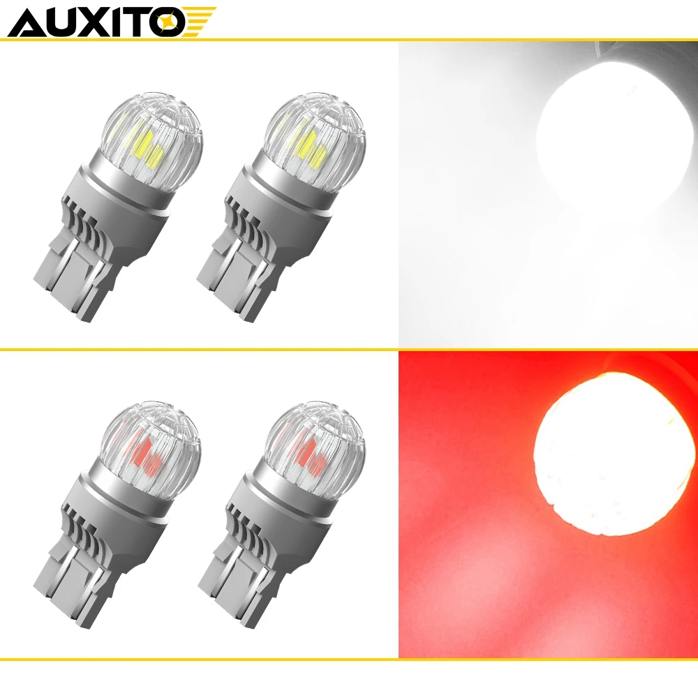 

2x T20 7443 7444 7440 7441 992 W21/5W LED Bulb 7444NA Turn Signal Brake Light Backup Reverse Light Led Tail Lamp 6000K White Red