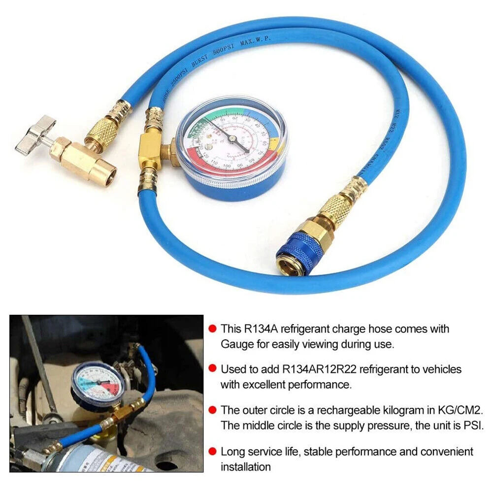 Universal Recharge Hose R134A Replacement Vehicle A/C Accessories Air Conditioning Car Copper 1 Set 100*10*3cm
Universal Recharge Hose R134A Replacement Vehicle A/C Accessories Air Conditioning Car Copper 1 Set 100*10*3cm